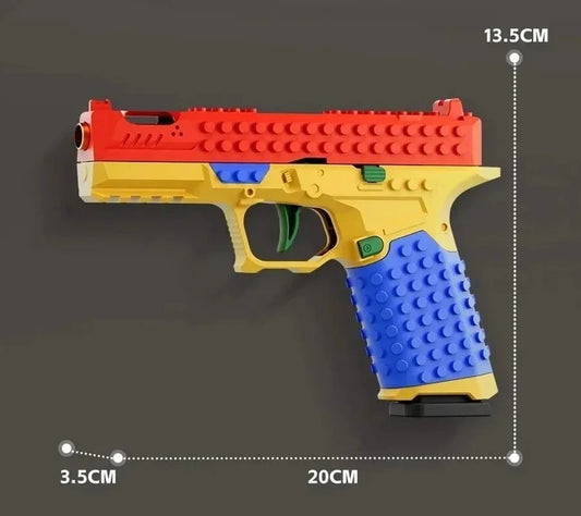 Building Block Pistol Shell Ejecting Tactical Customization Building Toy