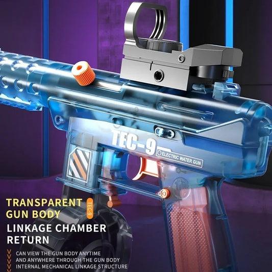 Electric Water Blaster Fully Automatic - TEC-9 & Drum Mag Pistol Toy
