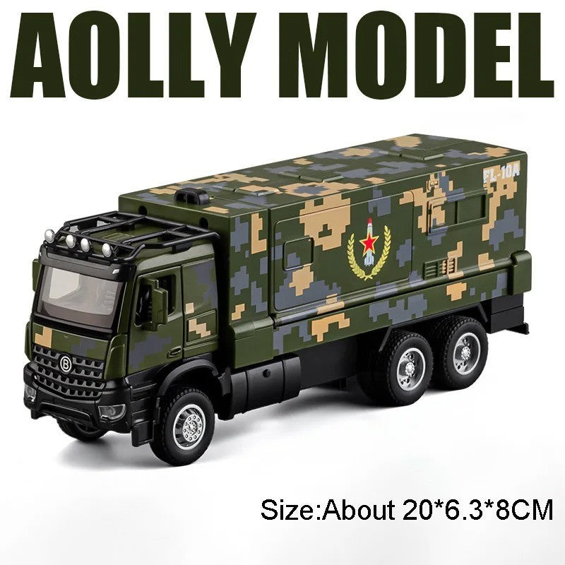 1:35 FL-10A Military Missile Vehicle Diecast Alloy Model - Sound Light Pull-Back
