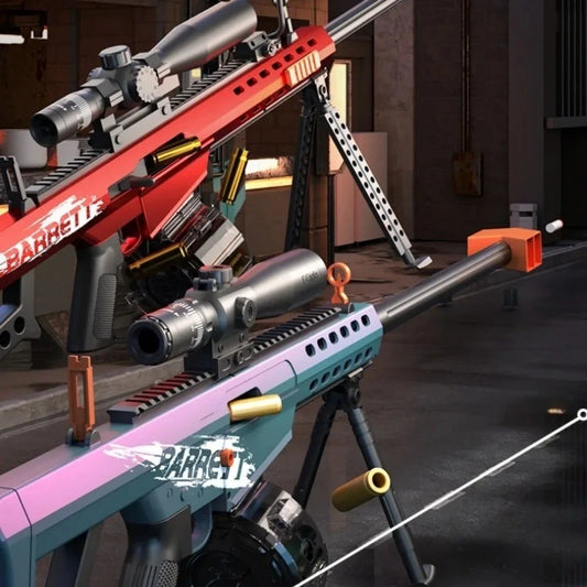 Barrett M82 Electric Sniper Rifle Toy - Shell Ejecting Soft Bullet Dart Blaster