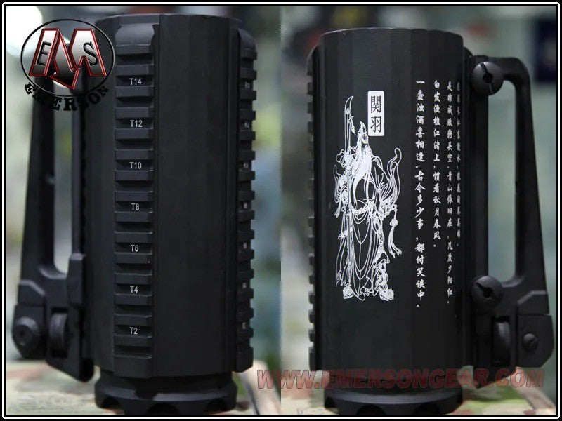 Tactical Aluminum Battle Mug - Picatinny Rail Beer Stein - Military Hunting Cup