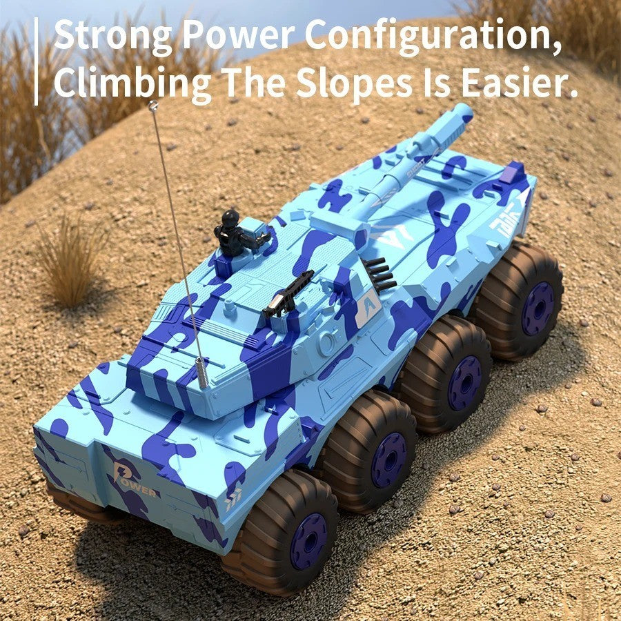 RC Amphibious Tank Armored Vehicle - 4WD Off-Road Truck -Water & Land