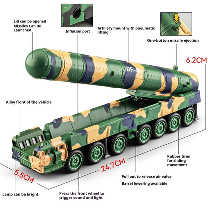 1:50 Dongfeng Missile Carrier Diecast - Metal ICBM Launcher Model - 7 Variations