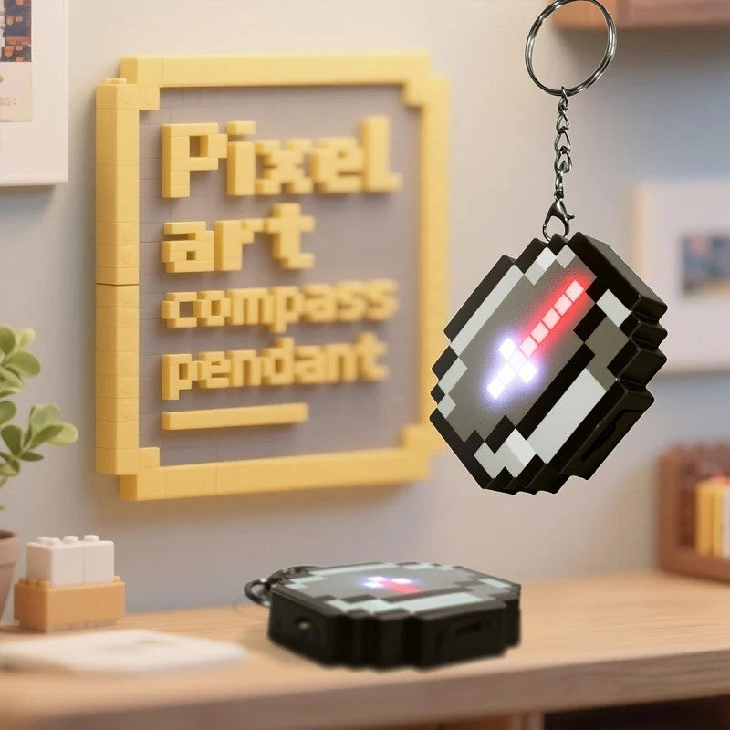 🧭 The Pixel Wayfinder™ LED Compass Keychain | Rechargeable