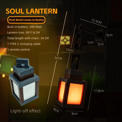 Minecraft LED lantern Remote Control 16 Color Changing