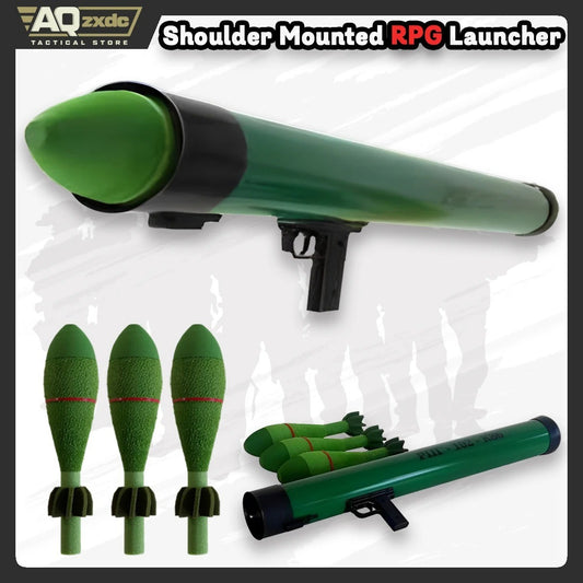 Airsoft RPG Rocket Launcher - Shoulder-Fired Bazooka Toy - Long Range RPG