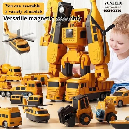 Magnetic Transforming Robot Car Toy Set * 2 in 1 Building Blocks * STEM Gift