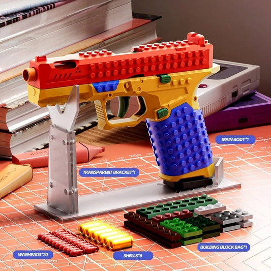 Building Block Pistol Shell Ejecting Tactical Customization Building Toy