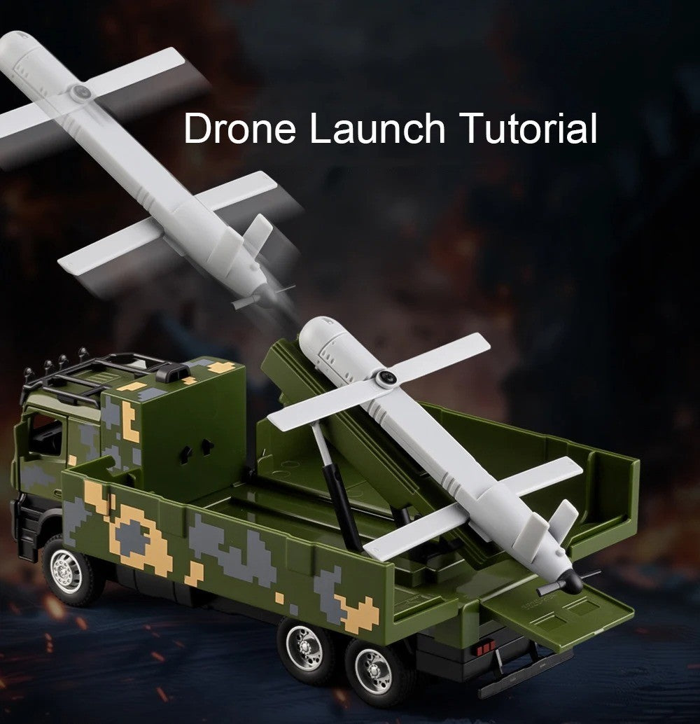 1:35 FL-10A Military Missile Vehicle Diecast Alloy Model - Sound Light Pull-Back