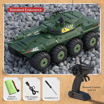 RC Amphibious Tank Armored Vehicle - 4WD Off-Road Truck -Water & Land