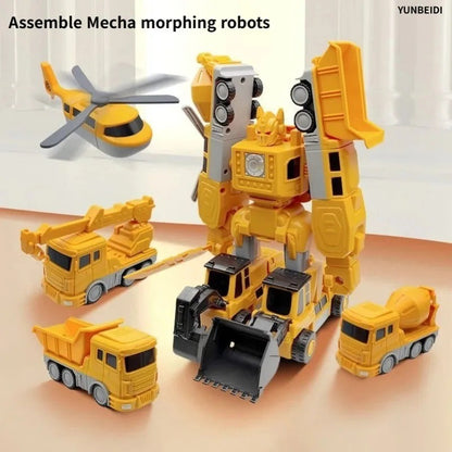 Magnetic Transforming Robot Car Toy Set * 2 in 1 Building Blocks * STEM Gift