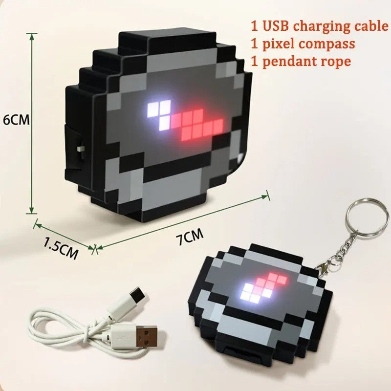 🧭 The Pixel Wayfinder™ LED Compass Keychain | Rechargeable