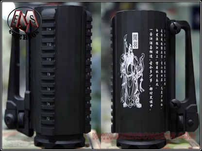 Tactical Aluminum Battle Mug - Picatinny Rail Beer Stein - Military Hunting Cup
