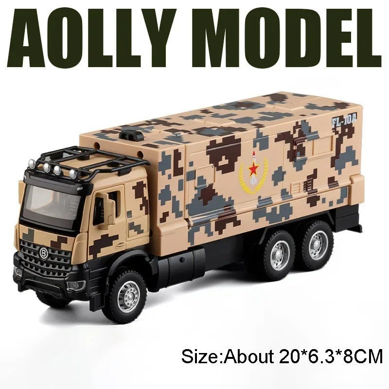 1:35 FL-10A Military Missile Vehicle Diecast Alloy Model - Sound Light Pull-Back